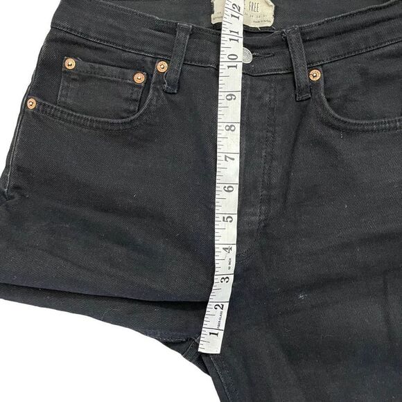 We The Free People Black Distressed Skinny Jeans 27 - Picture 5 of 9